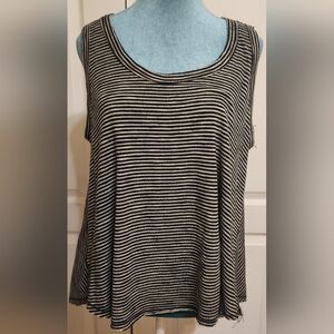 Altar'd State Black and White Striped Tank Top